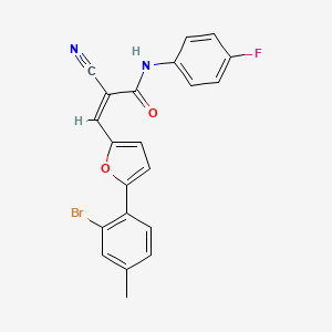 molecular formula C21H14BrFN2O2 B3715820 (Z)-3-[5-(2-bromo-4-methylphenyl)furan-2-yl]-2-cyano-N-(4-fluorophenyl)prop-2-enamide 