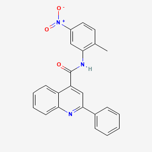 molecular formula C23H17N3O3 B3715823 N-(2-methyl-5-nitrophenyl)-2-phenyl-4-quinolinecarboxamide 