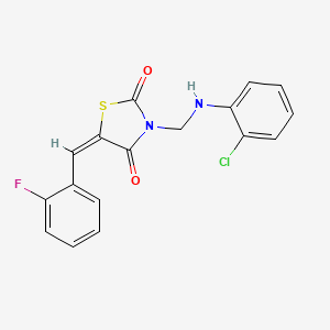 3-{[(2-chlorophenyl)amino]methyl}-5-(2-fluorobenzylidene)-1,3-thiazolidine-2,4-dione