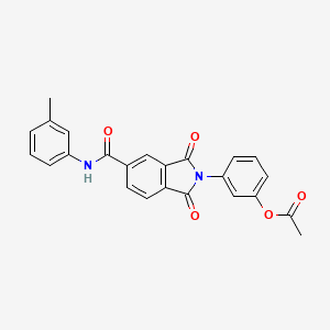 molecular formula C24H18N2O5 B3715865 [3-[5-[(3-Methylphenyl)carbamoyl]-1,3-dioxoisoindol-2-yl]phenyl] acetate 