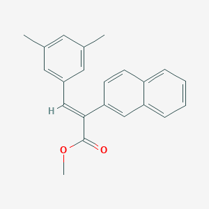 molecular formula C22H20O2 B371588 Methyl 3-(3,5-dimethylphenyl)-2-(2-naphthyl)acrylate 