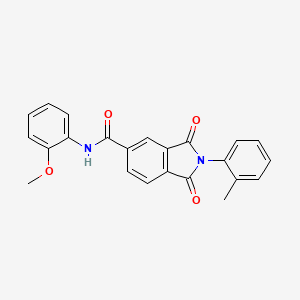 N-(2-methoxyphenyl)-2-(2-methylphenyl)-1,3-dioxo-5-isoindolinecarboxamide