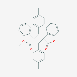 molecular formula C34H32O4 B371592 Dimethyl2,4-bis(4-methylphenyl)-1,3-diphenyl-1,3-cyclobutanedicarboxylate 