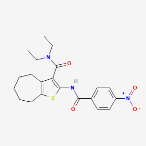 N,N-diethyl-2-[(4-nitrobenzoyl)amino]-5,6,7,8-tetrahydro-4H-cyclohepta[b]thiophene-3-carboxamide