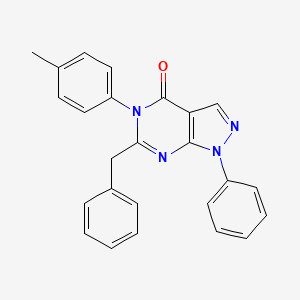 molecular formula C25H20N4O B3715957 6-Benzyl-5-(4-methylphenyl)-1-phenylpyrazolo[3,4-d]pyrimidin-4-one 