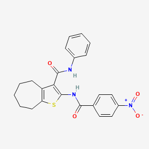 2-[(4-nitrobenzoyl)amino]-N-phenyl-5,6,7,8-tetrahydro-4H-cyclohepta[b]thiophene-3-carboxamide