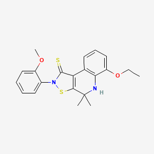 6-ethoxy-2-(2-methoxyphenyl)-4,4-dimethyl-4,5-dihydroisothiazolo[5,4-c]quinoline-1(2H)-thione