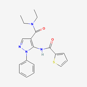 N,N-diethyl-1-phenyl-5-(thiophene-2-carbonylamino)pyrazole-4-carboxamide