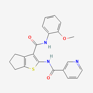 N-{3-[(2-methoxyphenyl)carbamoyl]-5,6-dihydro-4H-cyclopenta[b]thiophen-2-yl}pyridine-3-carboxamide