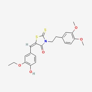 3-[2-(3,4-dimethoxyphenyl)ethyl]-5-(3-ethoxy-4-hydroxybenzylidene)-2-thioxo-1,3-thiazolidin-4-one