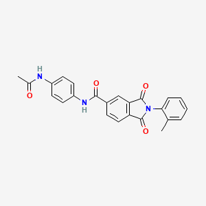 N-[4-(acetylamino)phenyl]-2-(2-methylphenyl)-1,3-dioxo-5-isoindolinecarboxamide