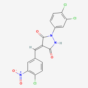 4-(4-chloro-3-nitrobenzylidene)-1-(3,4-dichlorophenyl)-3,5-pyrazolidinedione