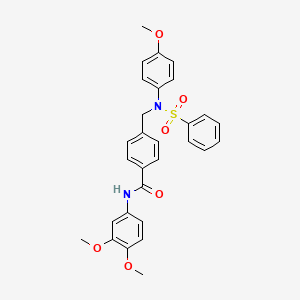 N-(3,4-dimethoxyphenyl)-4-{[(4-methoxyphenyl)(phenylsulfonyl)amino]methyl}benzamide