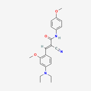 (E)-2-cyano-3-[4-(diethylamino)-2-methoxyphenyl]-N-(4-methoxyphenyl)prop-2-enamide