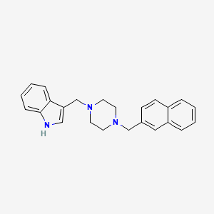 3-{[4-(naphthalen-2-ylmethyl)piperazin-1-yl]methyl}-1H-indole