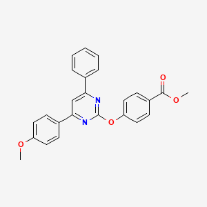 methyl 4-{[4-(4-methoxyphenyl)-6-phenyl-2-pyrimidinyl]oxy}benzoate