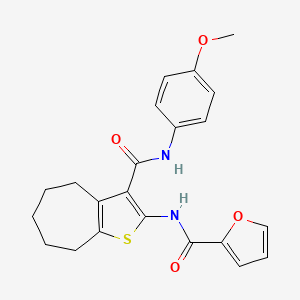 N-(3-{[(4-methoxyphenyl)amino]carbonyl}-5,6,7,8-tetrahydro-4H-cyclohepta[b]thien-2-yl)-2-furamide