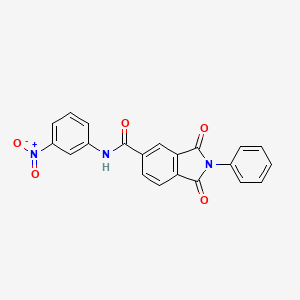 N-(3-nitrophenyl)-1,3-dioxo-2-phenyl-5-isoindolinecarboxamide