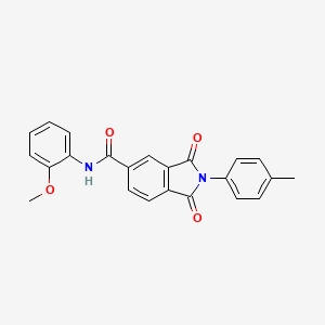 N-(2-methoxyphenyl)-2-(4-methylphenyl)-1,3-dioxo-5-isoindolinecarboxamide