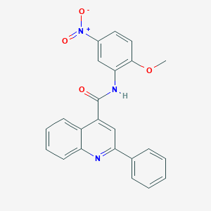 molecular formula C23H17N3O4 B3716150 N-(2-methoxy-5-nitrophenyl)-2-phenyl-4-quinolinecarboxamide 