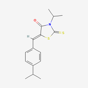 molecular formula C16H19NOS2 B3716174 3-isopropyl-5-(4-isopropylbenzylidene)-2-thioxo-1,3-thiazolidin-4-one 