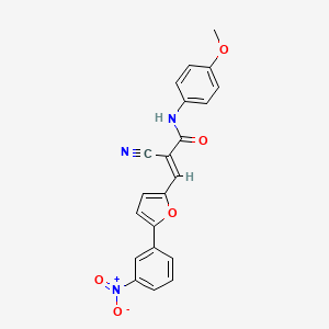 2-cyano-N-(4-methoxyphenyl)-3-[5-(3-nitrophenyl)-2-furyl]acrylamide