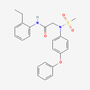 molecular formula C23H24N2O4S B3716187 N~1~-(2-ethylphenyl)-N~2~-(methylsulfonyl)-N~2~-(4-phenoxyphenyl)glycinamide 