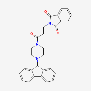 2-{3-[4-(9H-fluoren-9-yl)-1-piperazinyl]-3-oxopropyl}-1H-isoindole-1,3(2H)-dione