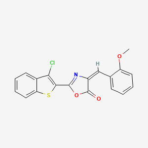 molecular formula C19H12ClNO3S B3716204 2-(3-chloro-1-benzothien-2-yl)-4-(2-methoxybenzylidene)-1,3-oxazol-5(4H)-one 