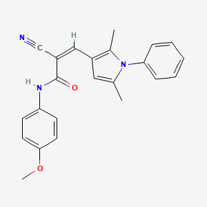 (Z)-2-cyano-3-(2,5-dimethyl-1-phenylpyrrol-3-yl)-N-(4-methoxyphenyl)prop-2-enamide