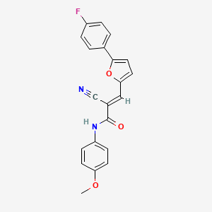 2-cyano-3-[5-(4-fluorophenyl)-2-furyl]-N-(4-methoxyphenyl)acrylamide