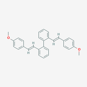 molecular formula C30H26O2 B371624 2,2'-Bis[2-(4-methoxyphenyl)vinyl]-1,1'-biphenyl 