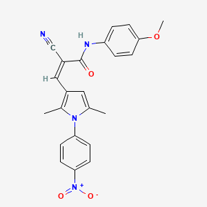 2-cyano-3-[2,5-dimethyl-1-(4-nitrophenyl)-1H-pyrrol-3-yl]-N-(4-methoxyphenyl)acrylamide