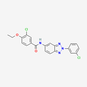 3-chloro-N-[2-(3-chlorophenyl)-2H-1,2,3-benzotriazol-5-yl]-4-ethoxybenzamide