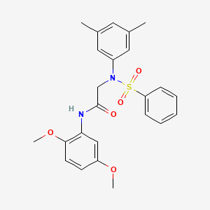 2-[N-(benzenesulfonyl)-3,5-dimethylanilino]-N-(2,5-dimethoxyphenyl)acetamide