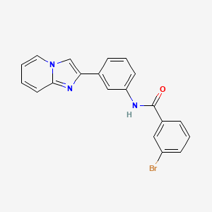 molecular formula C20H14BrN3O B3716267 3-bromo-N-(3-imidazo[1,2-a]pyridin-2-ylphenyl)benzamide 