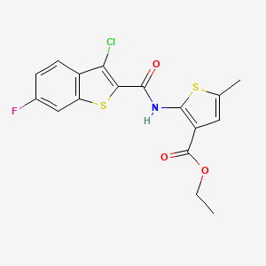 ethyl 2-{[(3-chloro-6-fluoro-1-benzothien-2-yl)carbonyl]amino}-5-methyl-3-thiophenecarboxylate