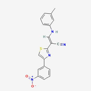 3-[(3-methylphenyl)amino]-2-[4-(3-nitrophenyl)-1,3-thiazol-2-yl]acrylonitrile