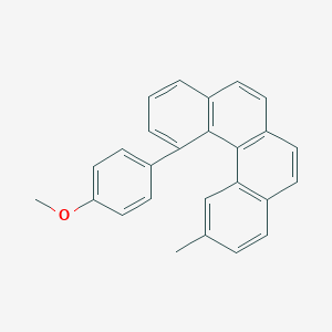 molecular formula C26H20O B371630 Methyl4-(11-methylbenzo[c]phenanthren-1-yl)phenylether 