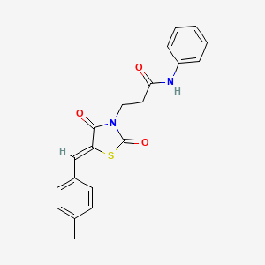 3-[5-(4-methylbenzylidene)-2,4-dioxo-1,3-thiazolidin-3-yl]-N-phenylpropanamide