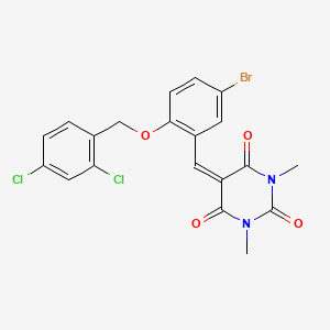 5-{5-bromo-2-[(2,4-dichlorobenzyl)oxy]benzylidene}-1,3-dimethyl-2,4,6(1H,3H,5H)-pyrimidinetrione