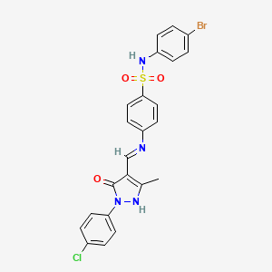 N-(4-bromophenyl)-4-({[1-(4-chlorophenyl)-3-methyl-5-oxo-1,5-dihydro-4H-pyrazol-4-ylidene]methyl}amino)benzenesulfonamide