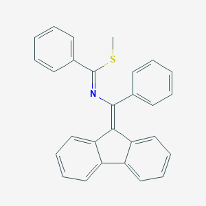 molecular formula C28H21NS B371635 methyl N-[9H-fluoren-9-ylidene(phenyl)methyl]benzenecarbimidothioate 