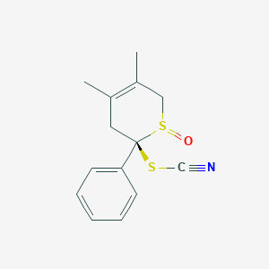 4,5-dimethyl-1-oxido-2-phenyl-3,6-dihydro-2H-thiopyran-2-ylthiocyanate