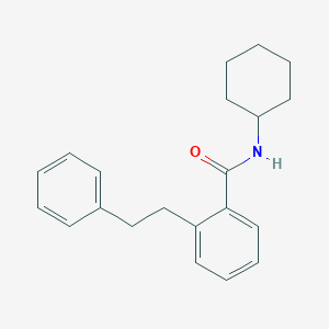 molecular formula C21H25NO B3716385 N-cyclohexyl-2-(2-phenylethyl)benzamide 