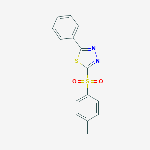 molecular formula C15H12N2O2S2 B371639 2-[(4-Methylphenyl)sulfonyl]-5-phenyl-1,3,4-thiadiazole 