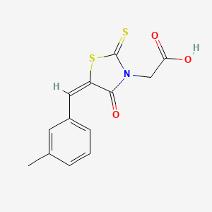 2-[(5E)-5-[(3-methylphenyl)methylidene]-4-oxo-2-sulfanylidene-1,3-thiazolidin-3-yl]acetic acid