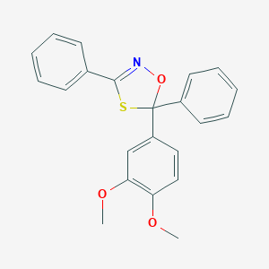 molecular formula C22H19NO3S B371641 5-(3,4-Dimethoxyphenyl)-3,5-diphenyl-1,4,2-oxathiazole 