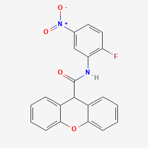 molecular formula C20H13FN2O4 B3716428 N-(2-fluoro-5-nitrophenyl)-9H-xanthene-9-carboxamide 