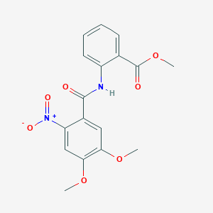 METHYL 2-(4,5-DIMETHOXY-2-NITROBENZAMIDO)BENZOATE